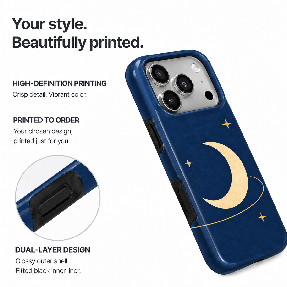 Golden Orbit B Phone Case — view 8