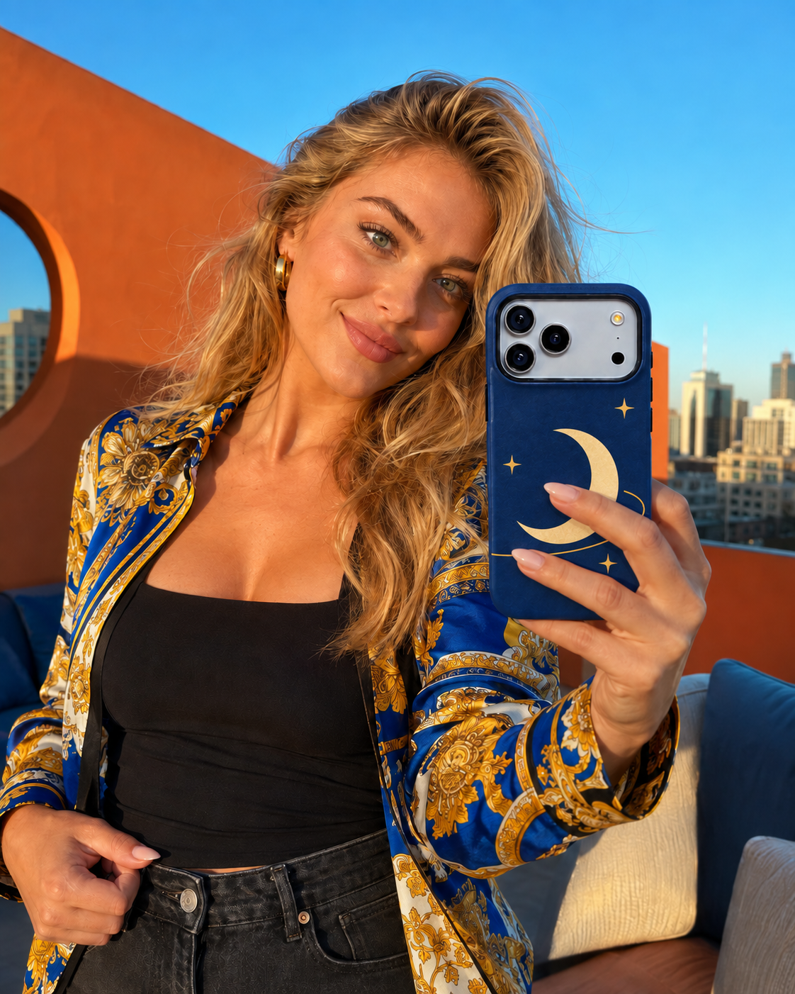 Golden Orbit B Phone Case — view 13
