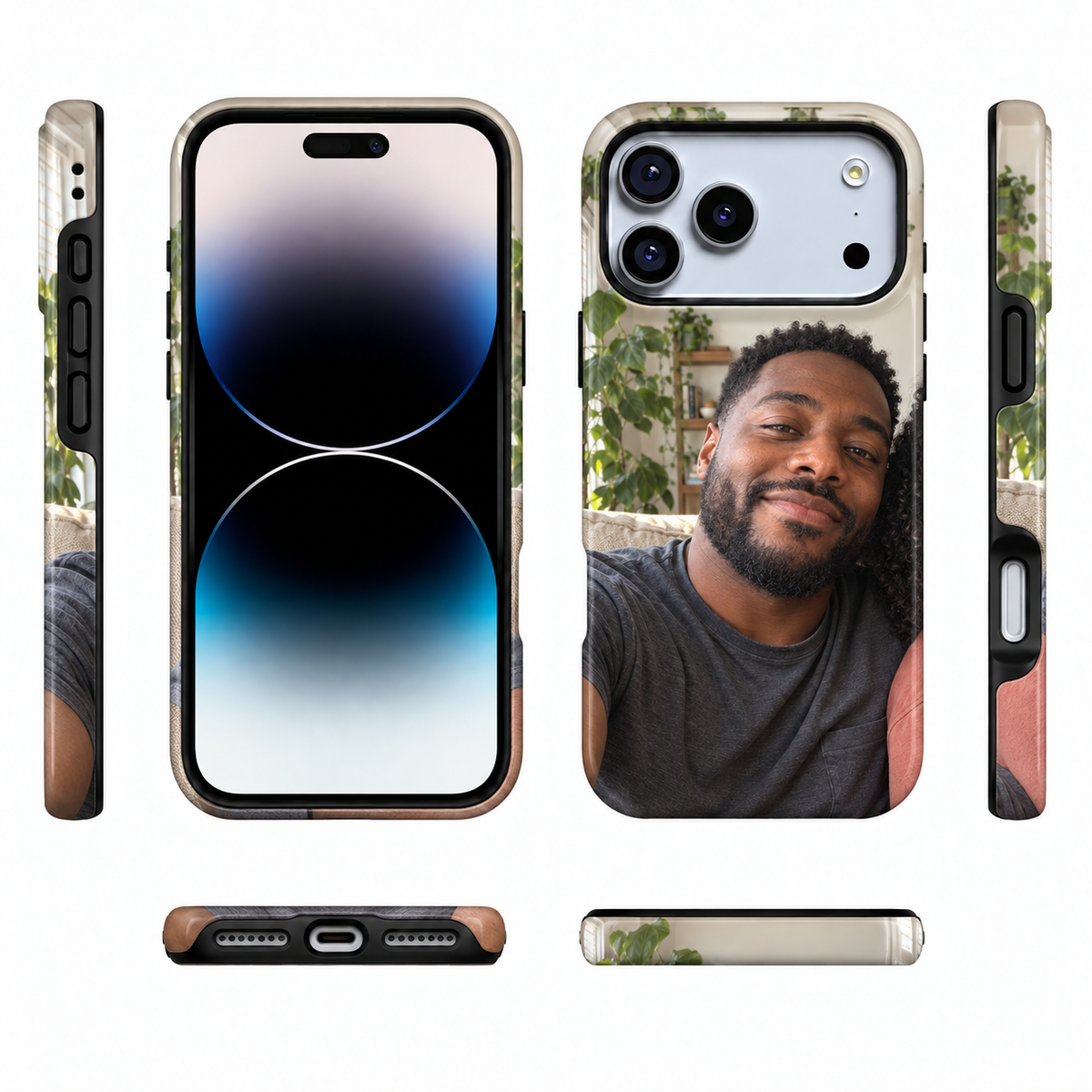 Golden Portrait Pair A Phone Case — view 5