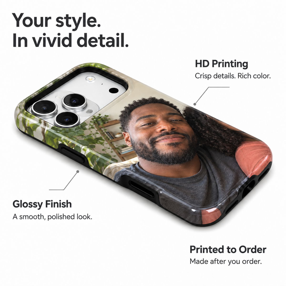 Golden Portrait Pair A Phone Case — view 7