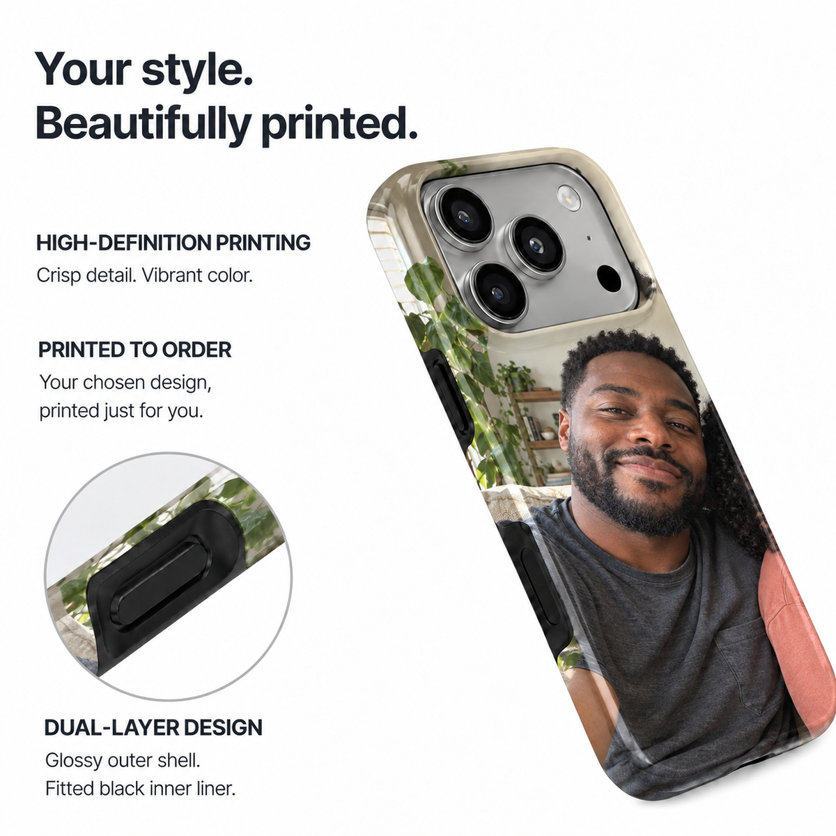 Golden Portrait Pair A Phone Case — view 8