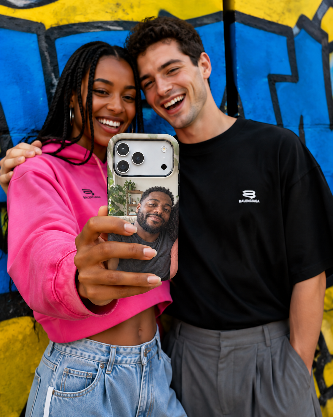 Golden Portrait Pair A Phone Case — view 13