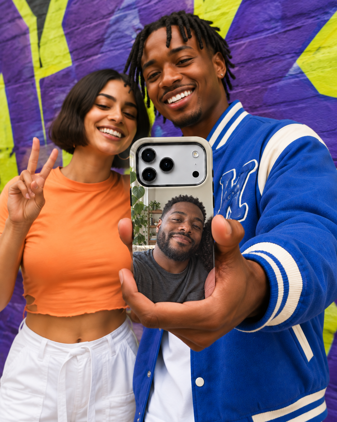 Golden Portrait Pair A Phone Case — view 14