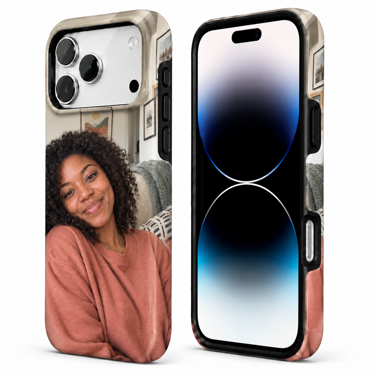 Golden Portrait Pair B Phone Case — view 2