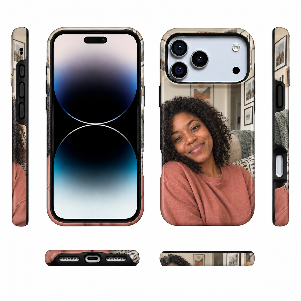 Golden Portrait Pair B Phone Case — view 5