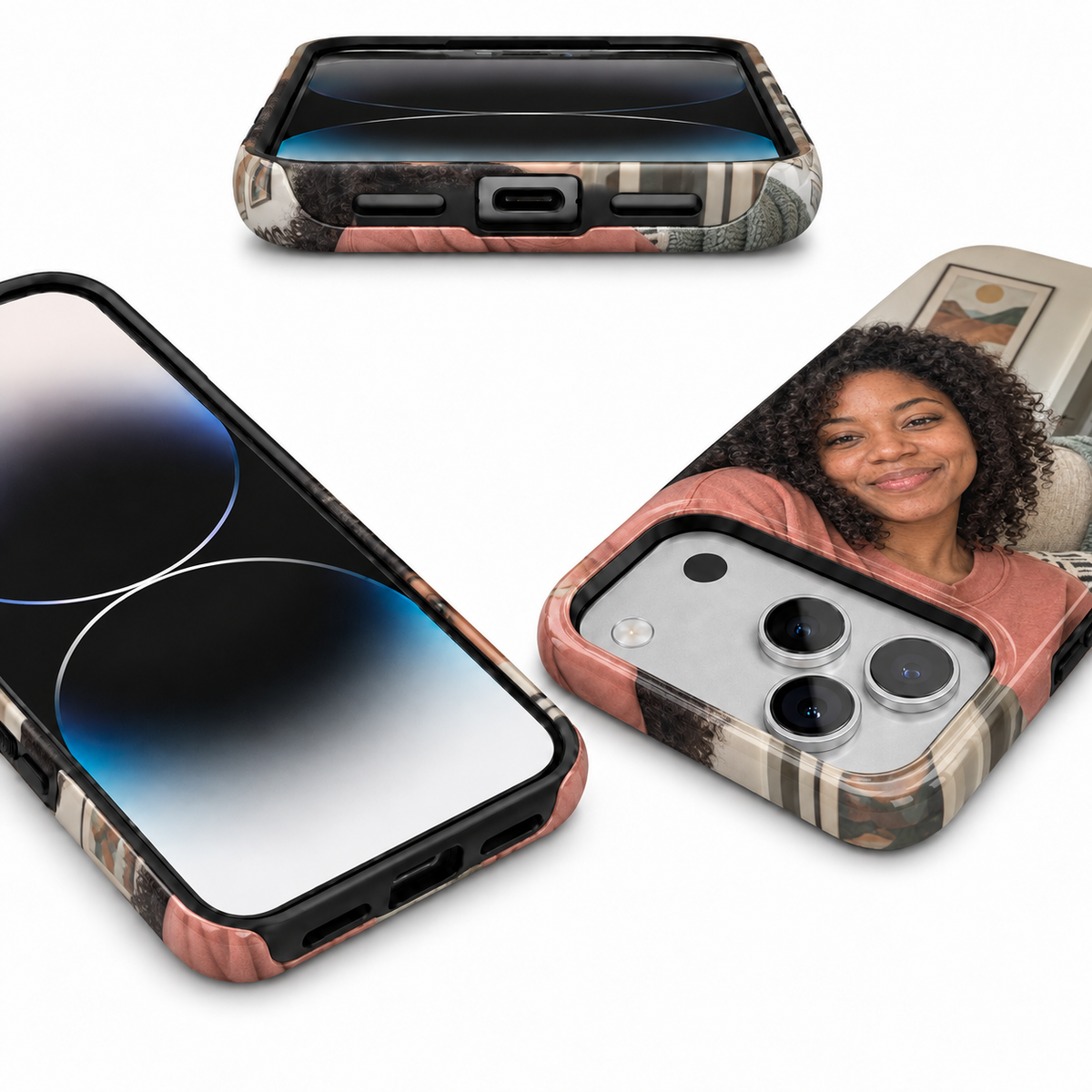 Golden Portrait Pair B Phone Case — view 9