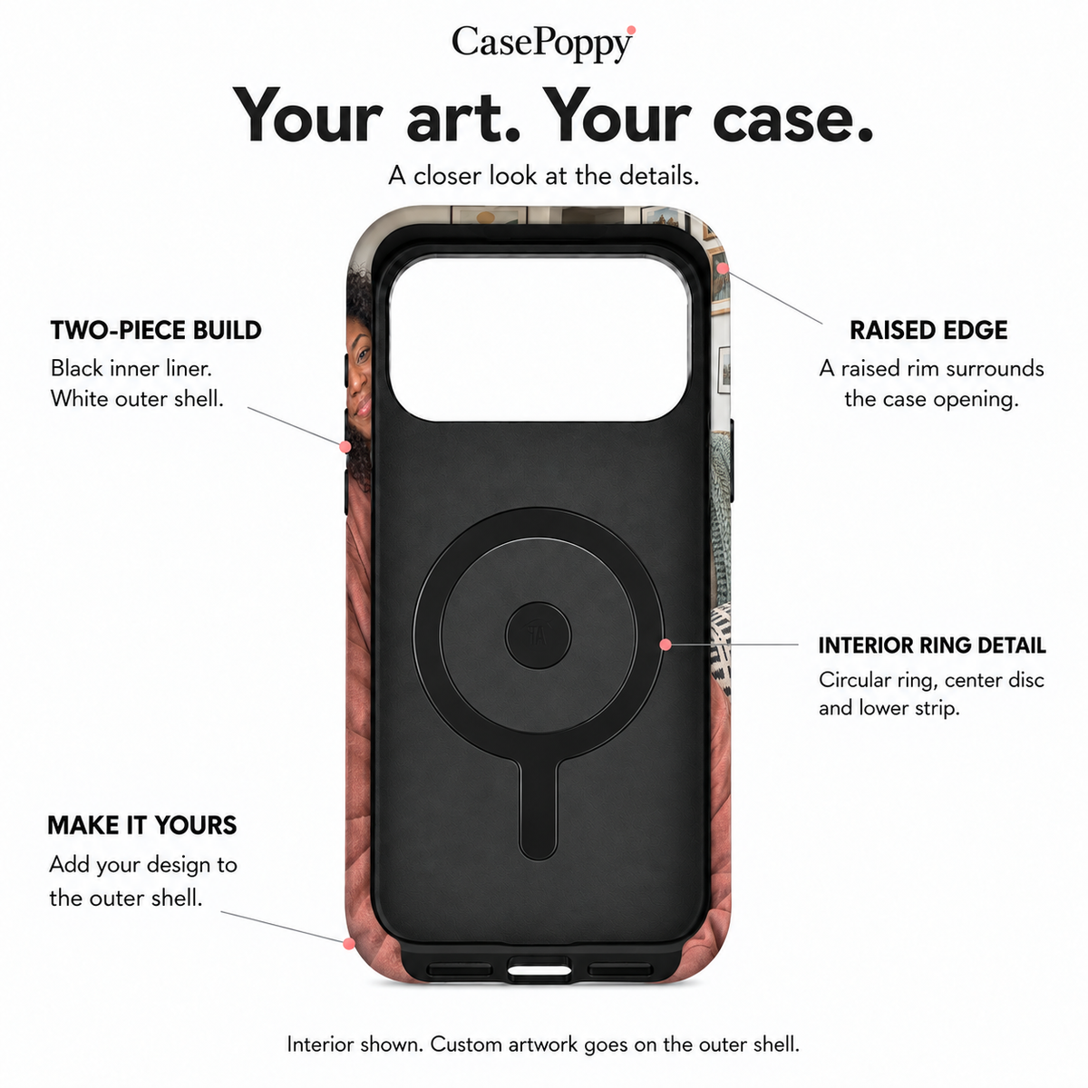 Golden Portrait Pair B Phone Case — view 10