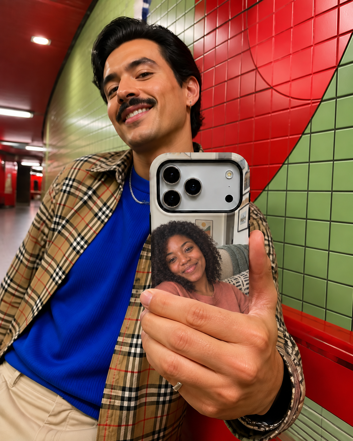 Golden Portrait Pair B Phone Case — view 14