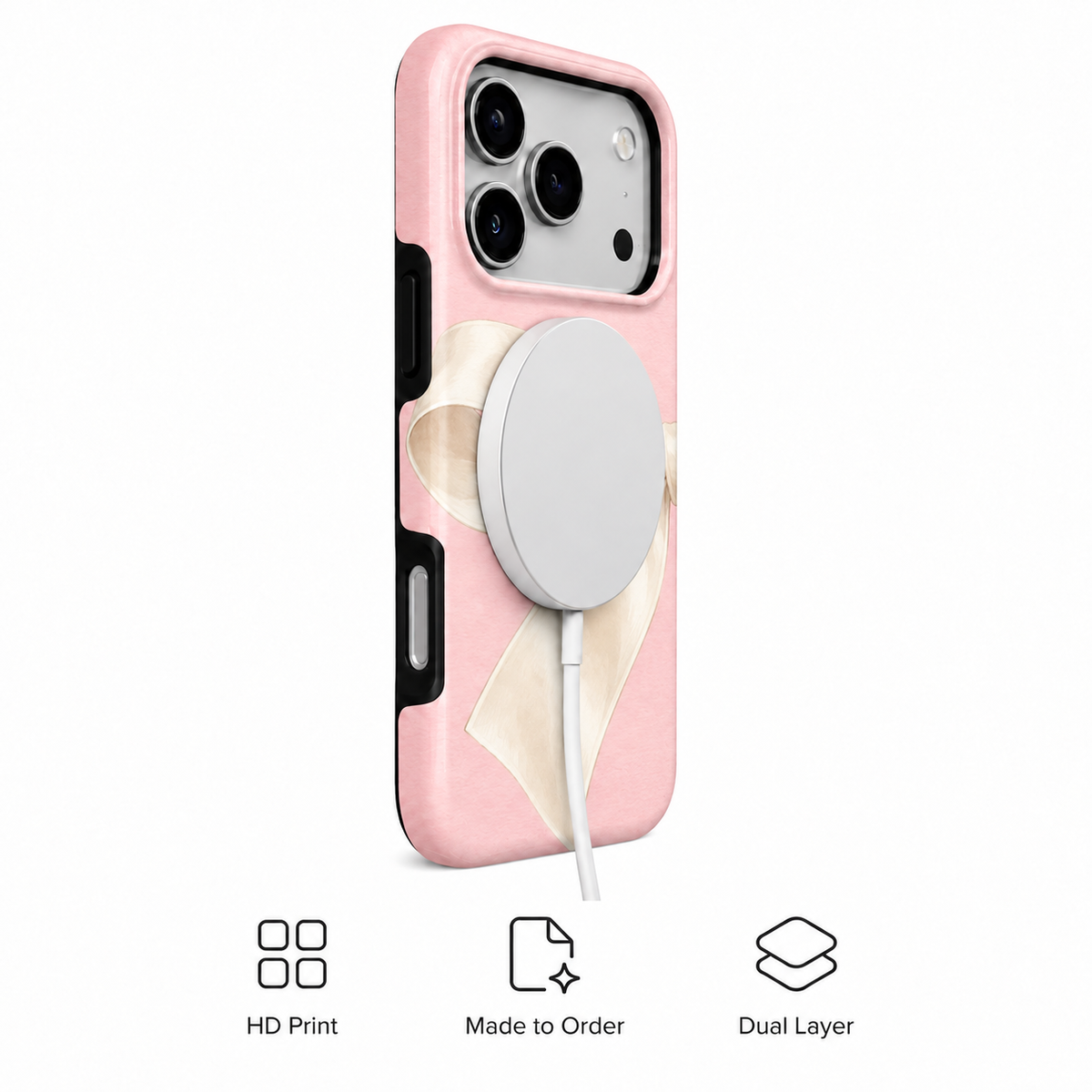 Ivory Bow A Phone Case — view 3