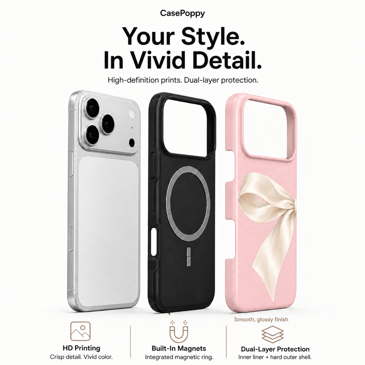 Ivory Bow A Phone Case — view 4