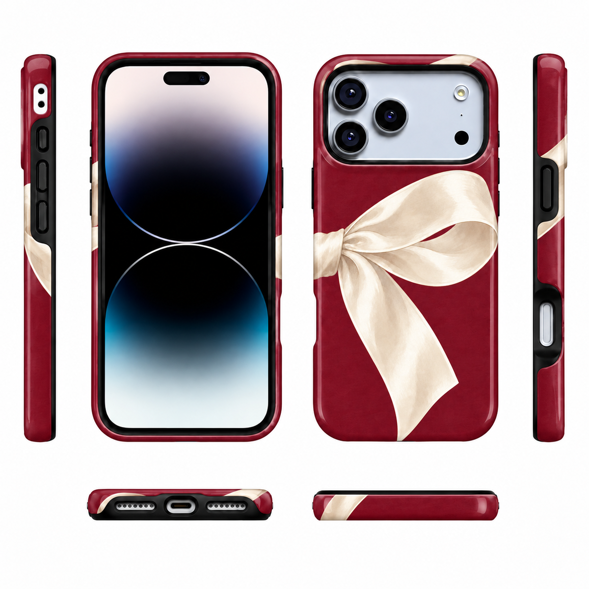 Ivory Bow B Phone Case — view 5