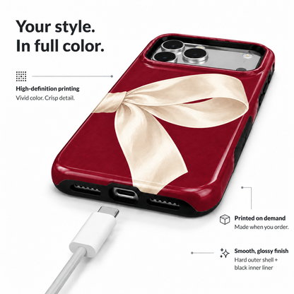 Ivory Bow B Phone Case — view 6