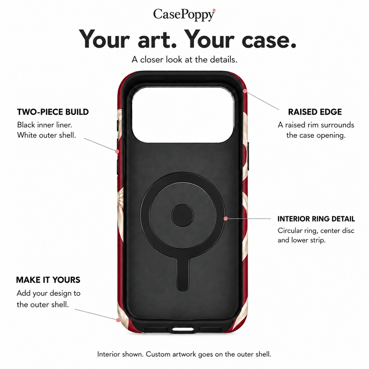 Ivory Bow B Phone Case — view 10