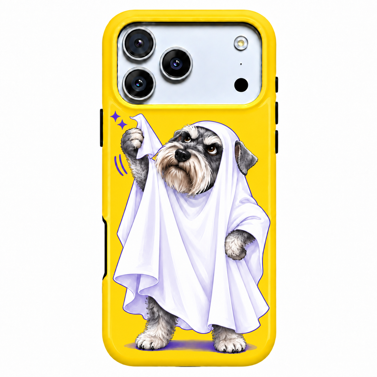 Lemon Boo | Yellow Ghost Schnauzer Phone Case — view 1