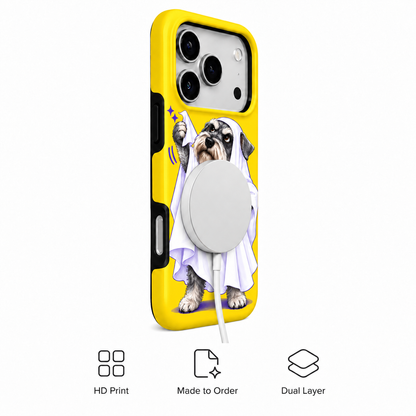 Lemon Boo | Yellow Ghost Schnauzer Phone Case — view 3