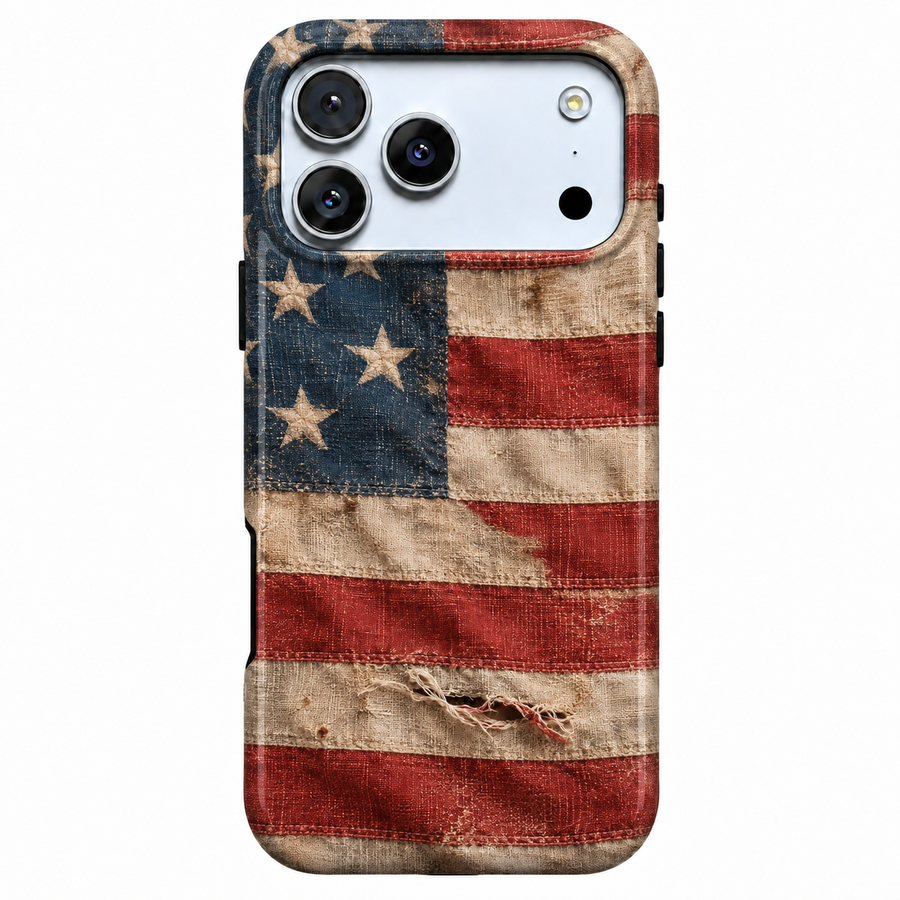 Liberty Worn | Distressed American Flag Phone Case — view 1