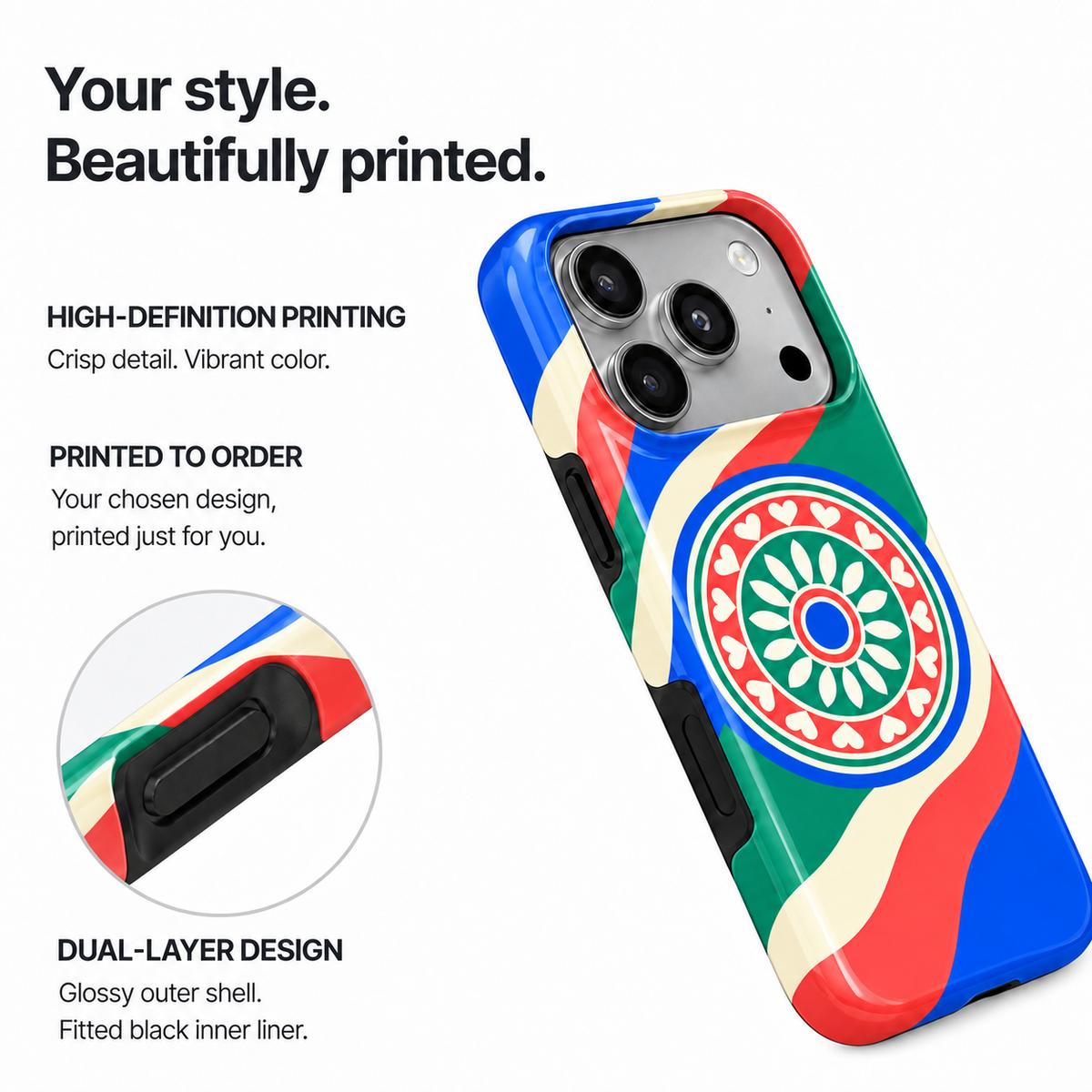 Lucky Spin | Colorblock Game Night Phone Case — view 8