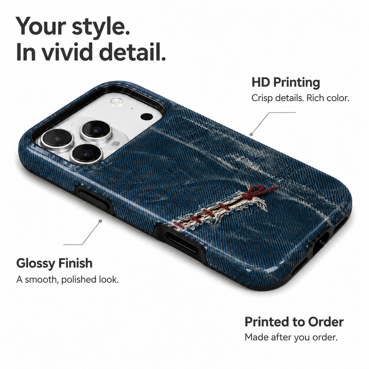 Mended Indigo A Phone Case — view 7