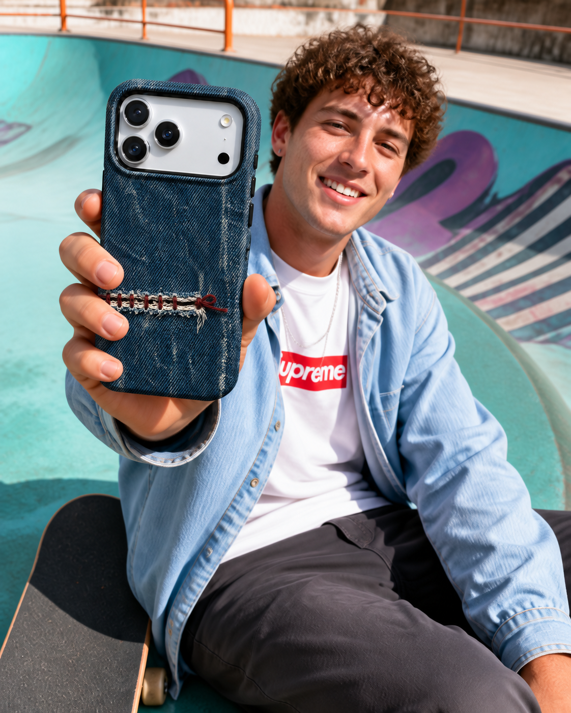 Mended Indigo A Phone Case — view 12