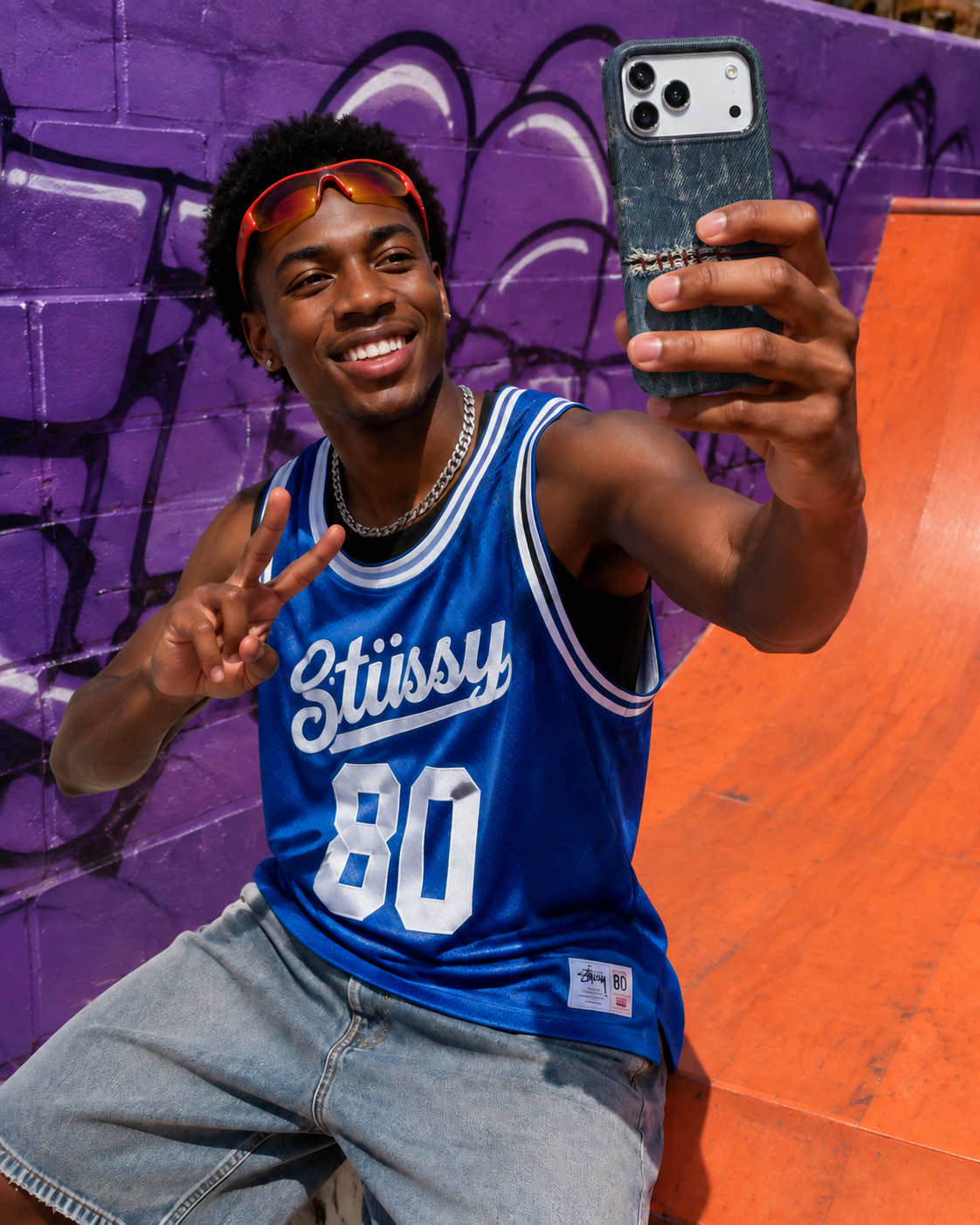 Mended Indigo B Phone Case — view 11