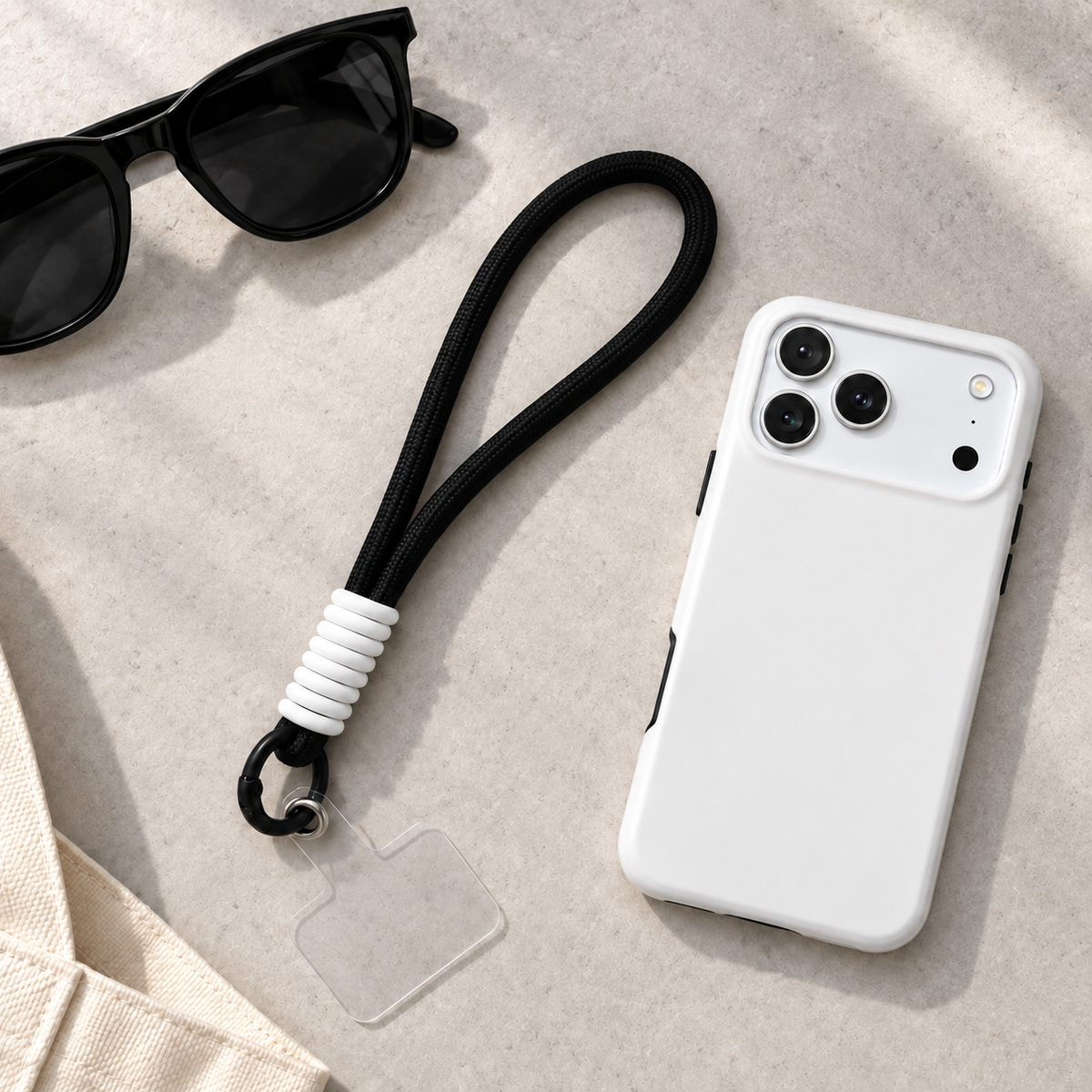 Mono Link | Black & White Phone Lanyard — view 6