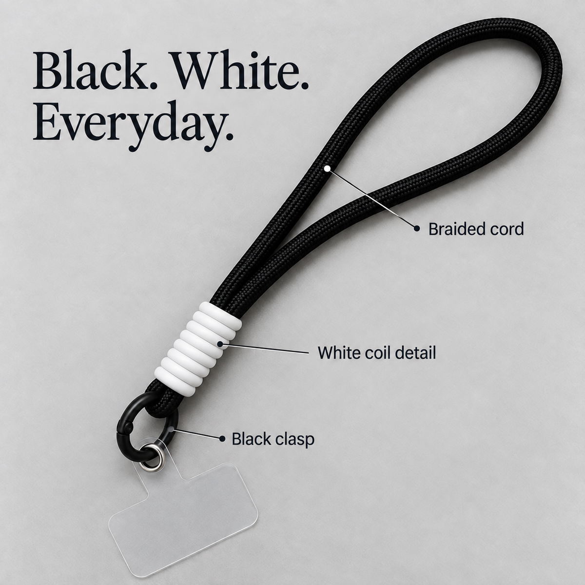 Mono Link | Black & White Phone Lanyard — view 7