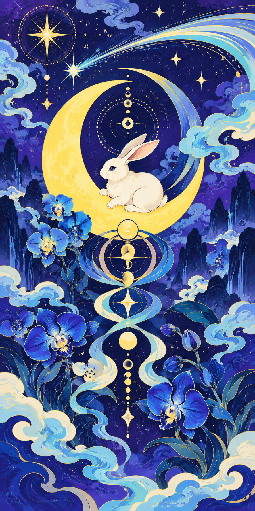 Moon Rabbit Talisman Phone Case — view 1