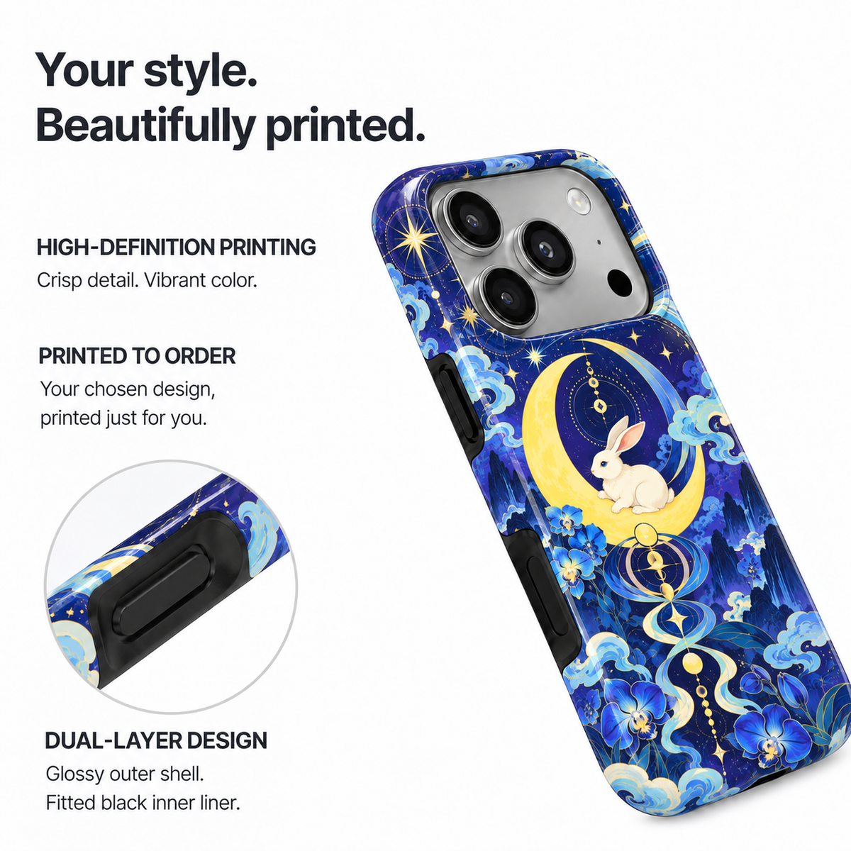 Moon Rabbit Talisman Phone Case — view 6