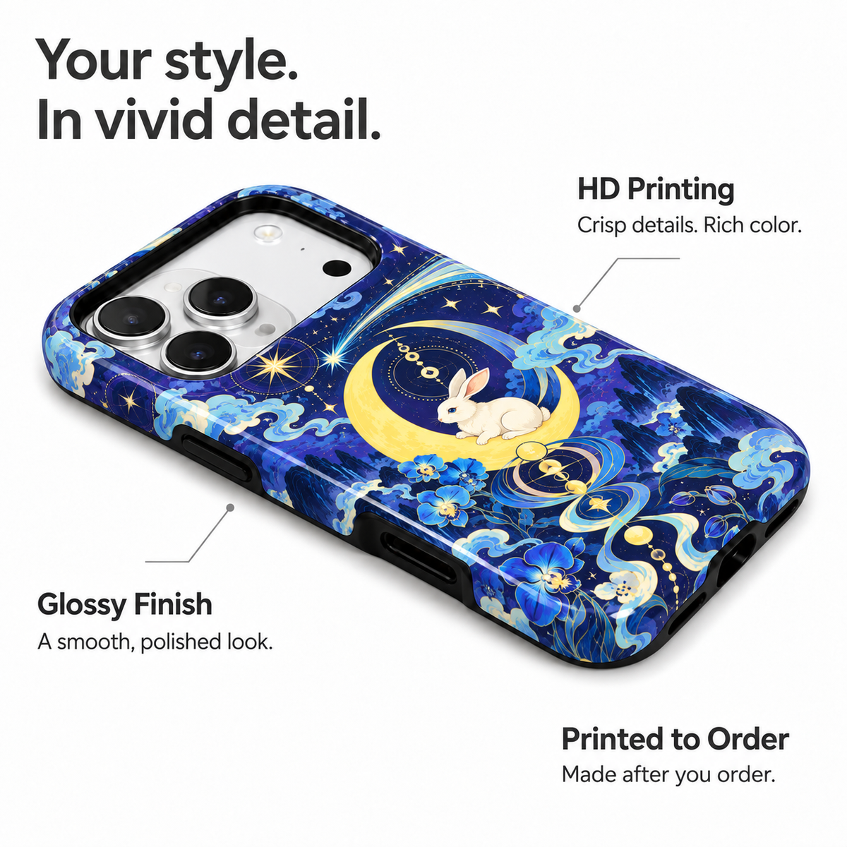 Moon Rabbit Talisman Phone Case — view 9