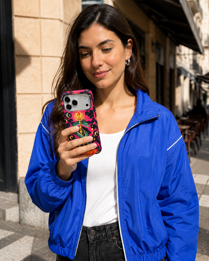 Moon Serpent | Pink Celestial Snake Phone Case — view 10