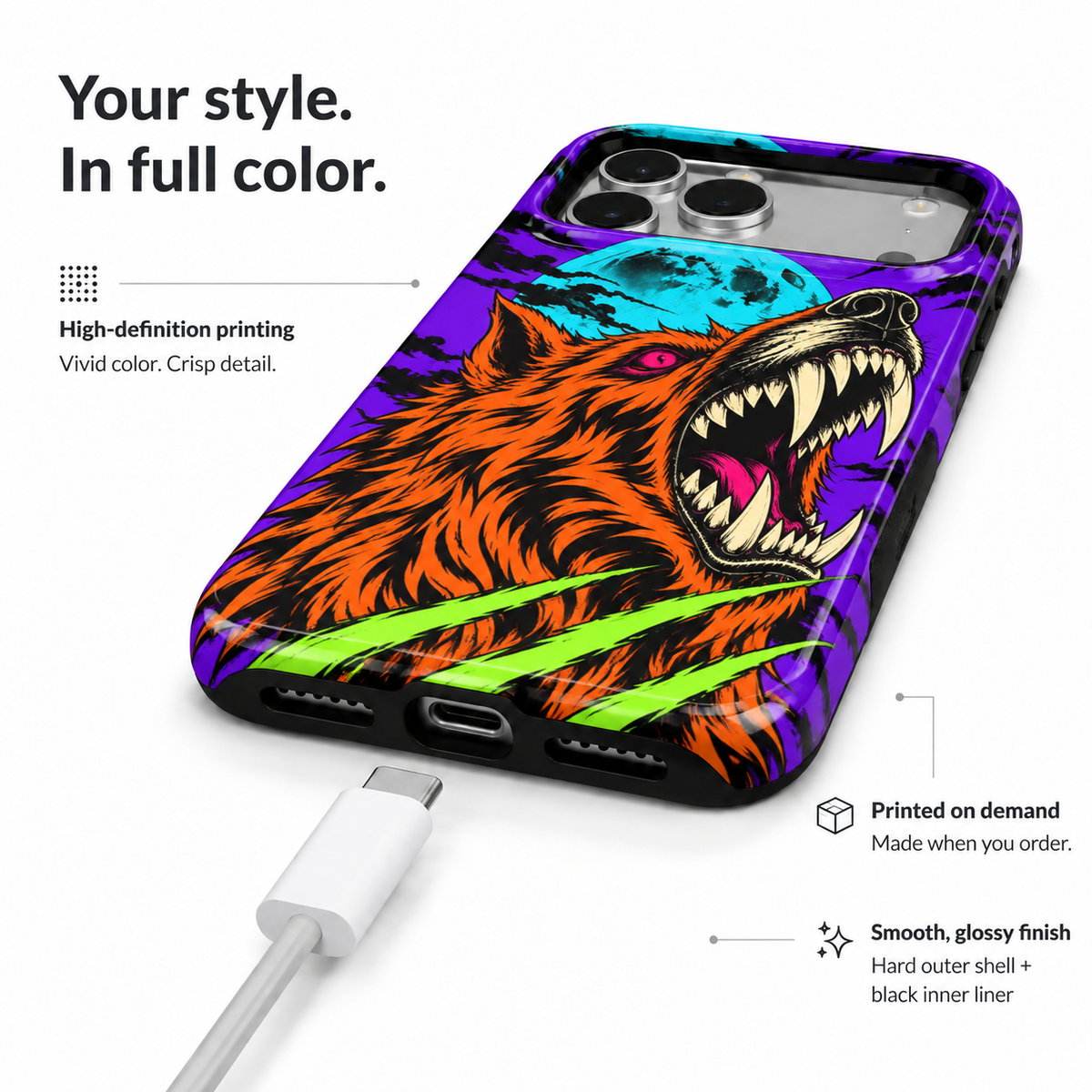 Moonlit Werewolf Phone Case — view 6
