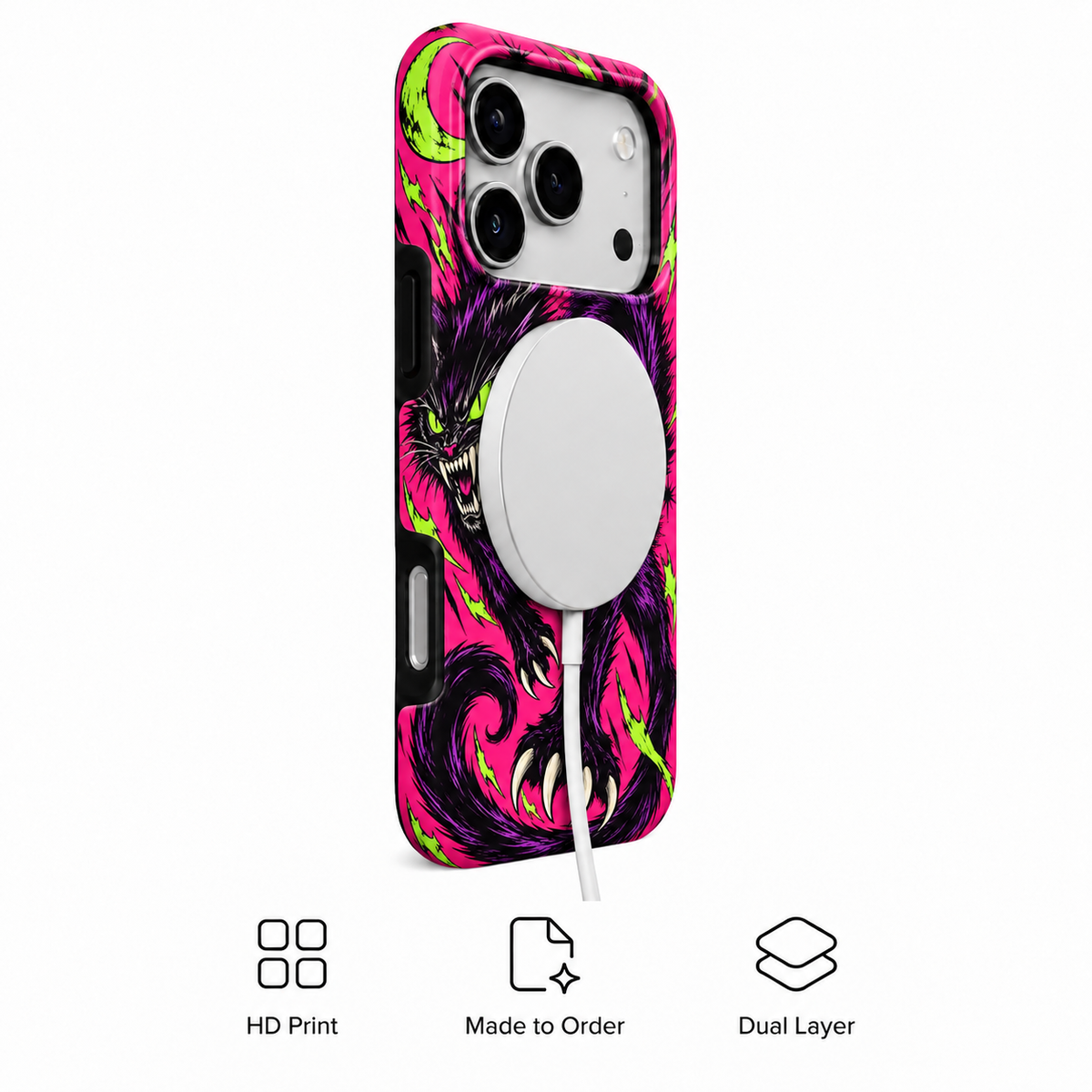 Neon Demon Cat Phone Case — view 3