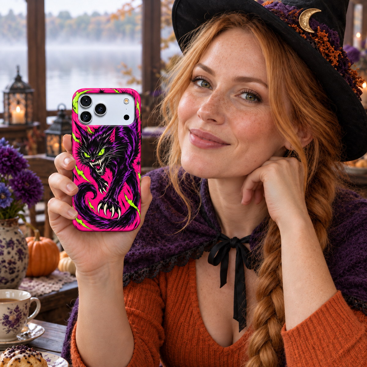 Neon Demon Cat Phone Case — view 11