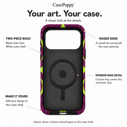 Neon Fortune | Purple & Green Mahjong Phone Case — view 10