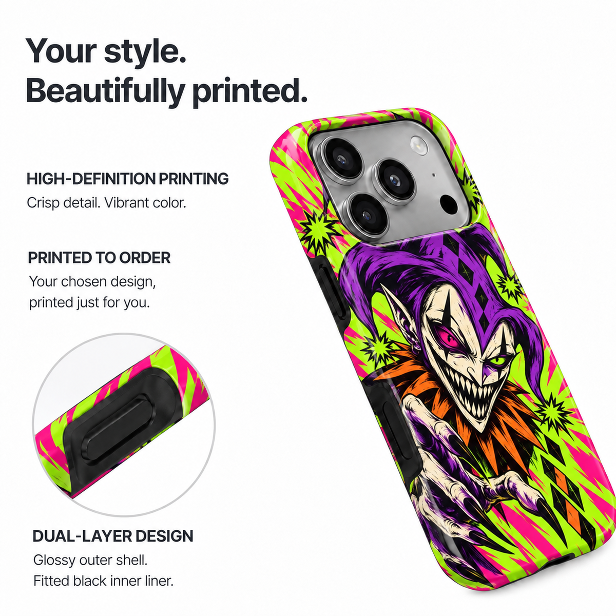 Neon Harlequin Phone Case — view 8