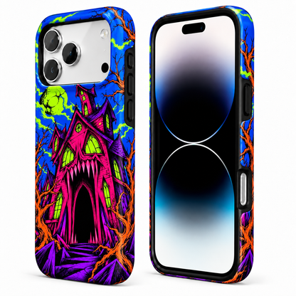 Neon Haunted House Phone Case — view 2