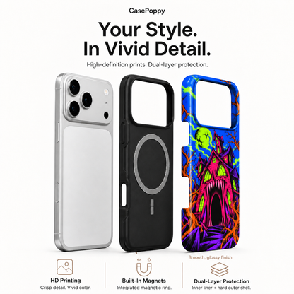 Neon Haunted House Phone Case — view 4