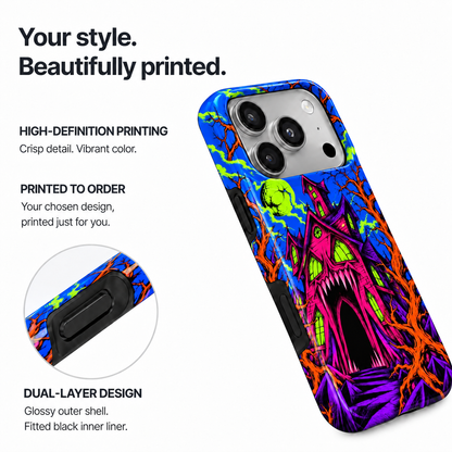 Neon Haunted House Phone Case — view 8