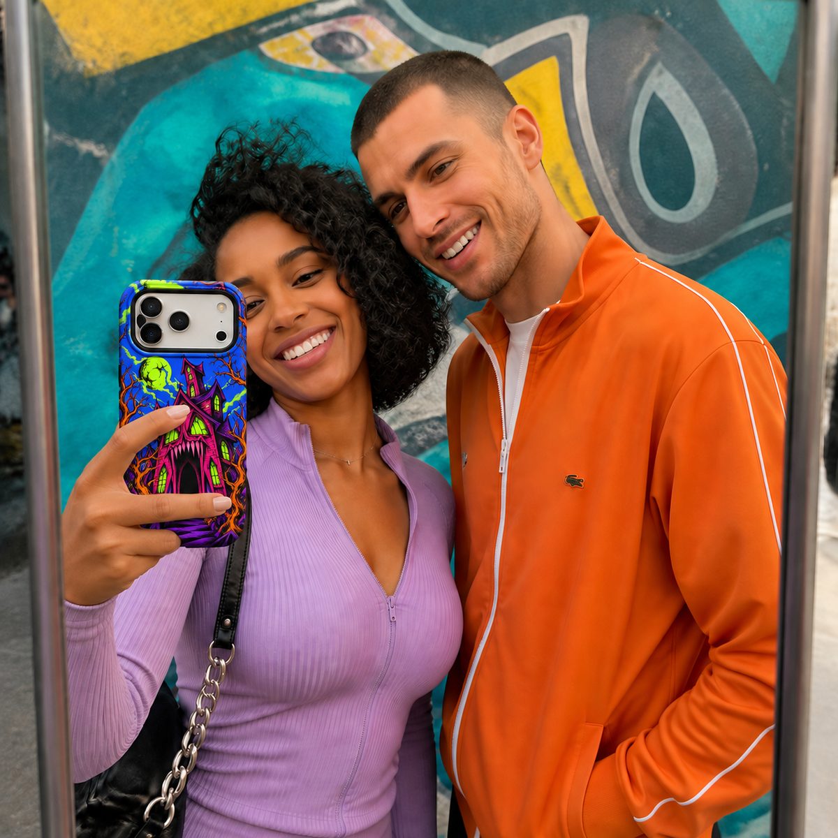 Neon Haunted House Phone Case — view 12