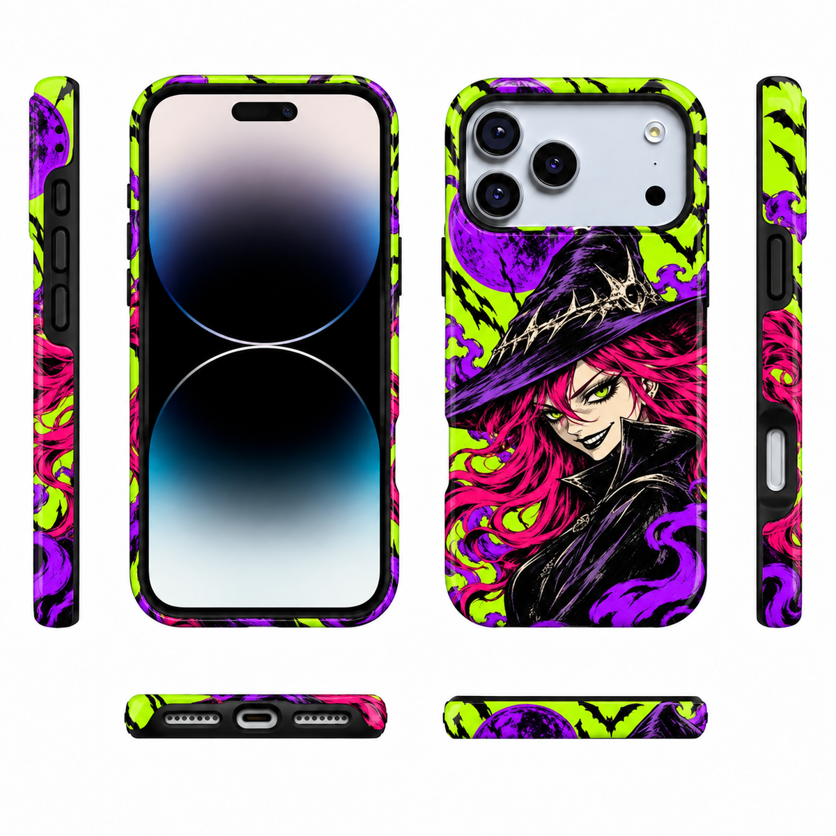 Neon Moon Witch Phone Case — view 2