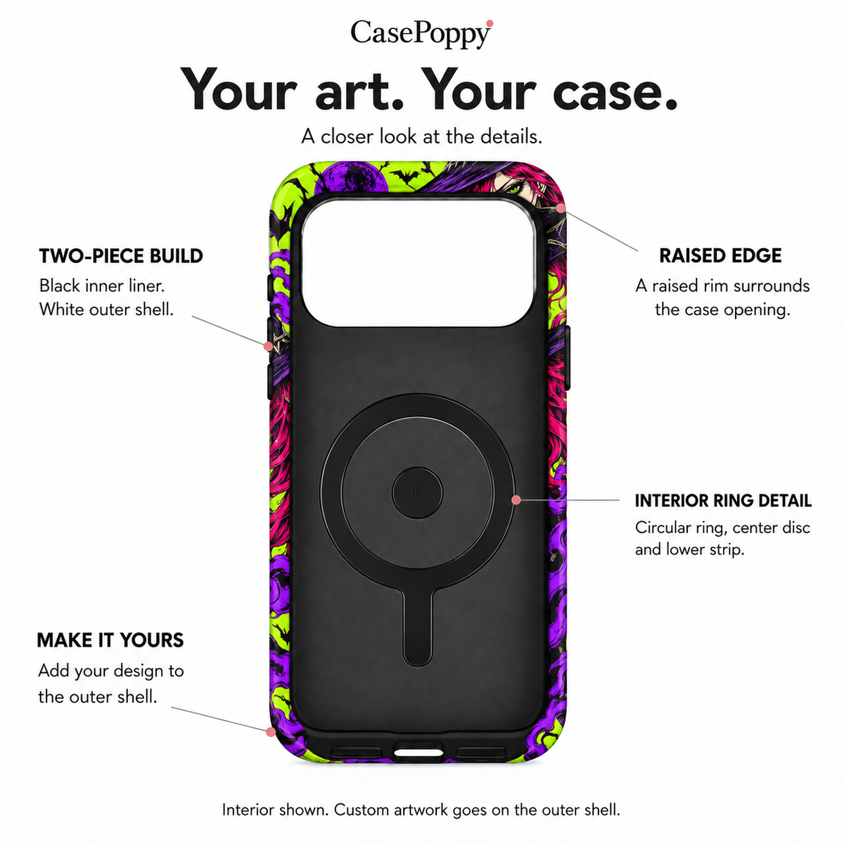 Neon Moon Witch Phone Case — view 3