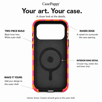Nine Characters | Pink & Orange Mahjong Phone Case — view 10