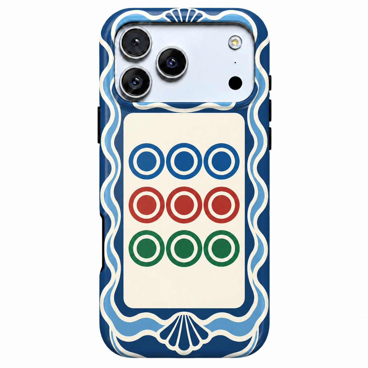 Nine Circles | Blue Mahjong Phone Case — view 1