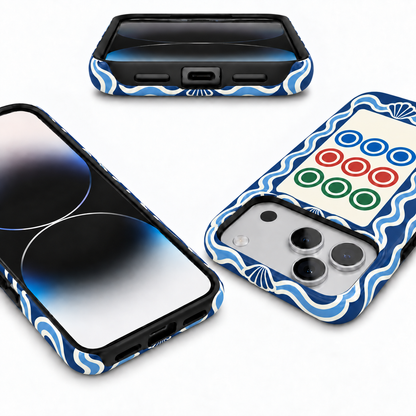 Nine Circles | Blue Mahjong Phone Case — view 9