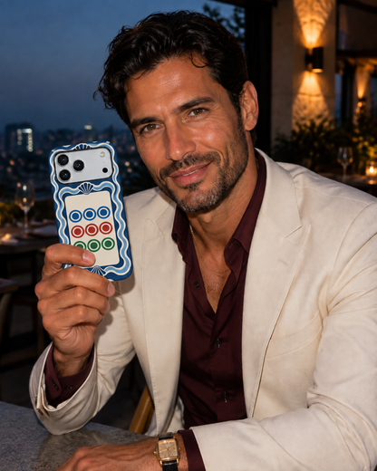 Nine Circles | Blue Mahjong Phone Case — view 11
