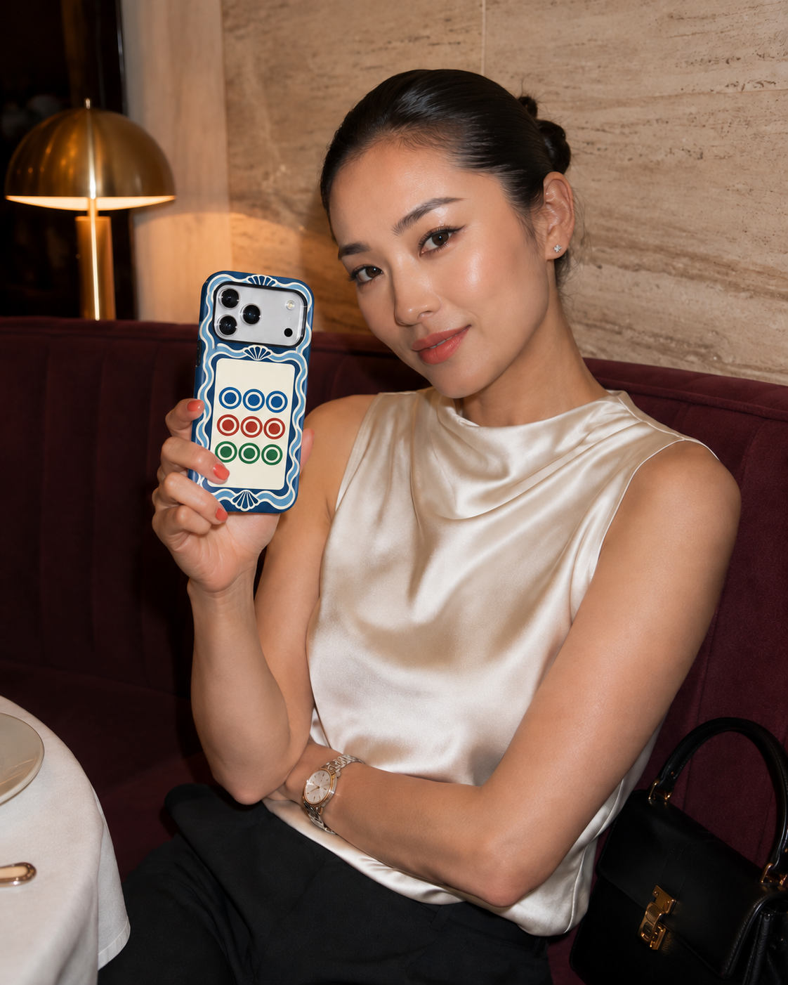 Nine Circles | Blue Mahjong Phone Case — view 12