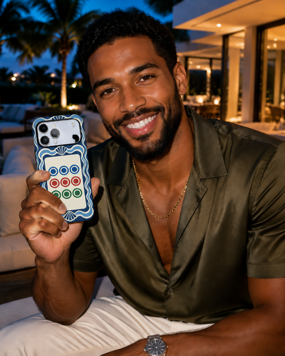 Nine Circles | Blue Mahjong Phone Case — view 15