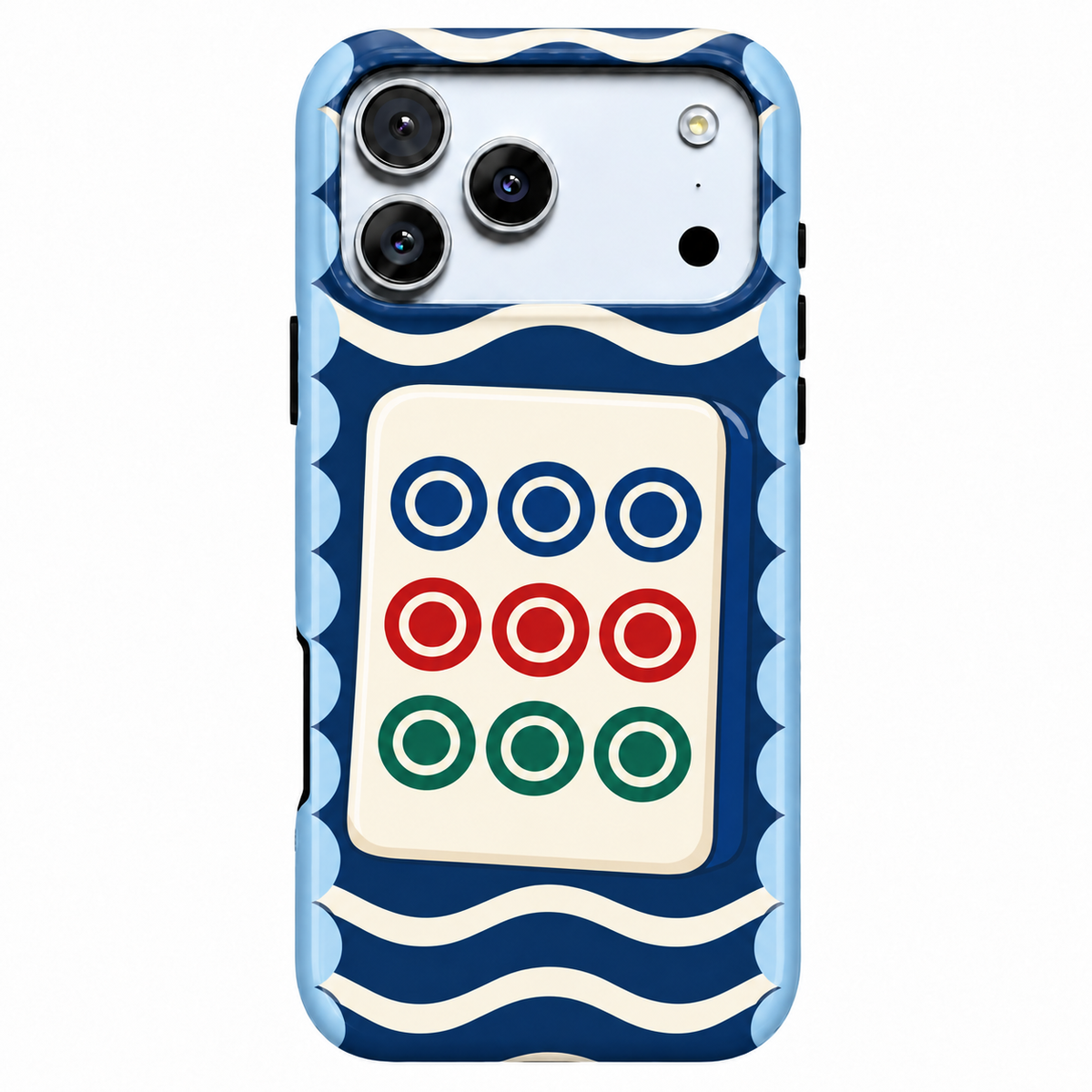Ocean Nine | Navy Mahjong Phone Case — view 1