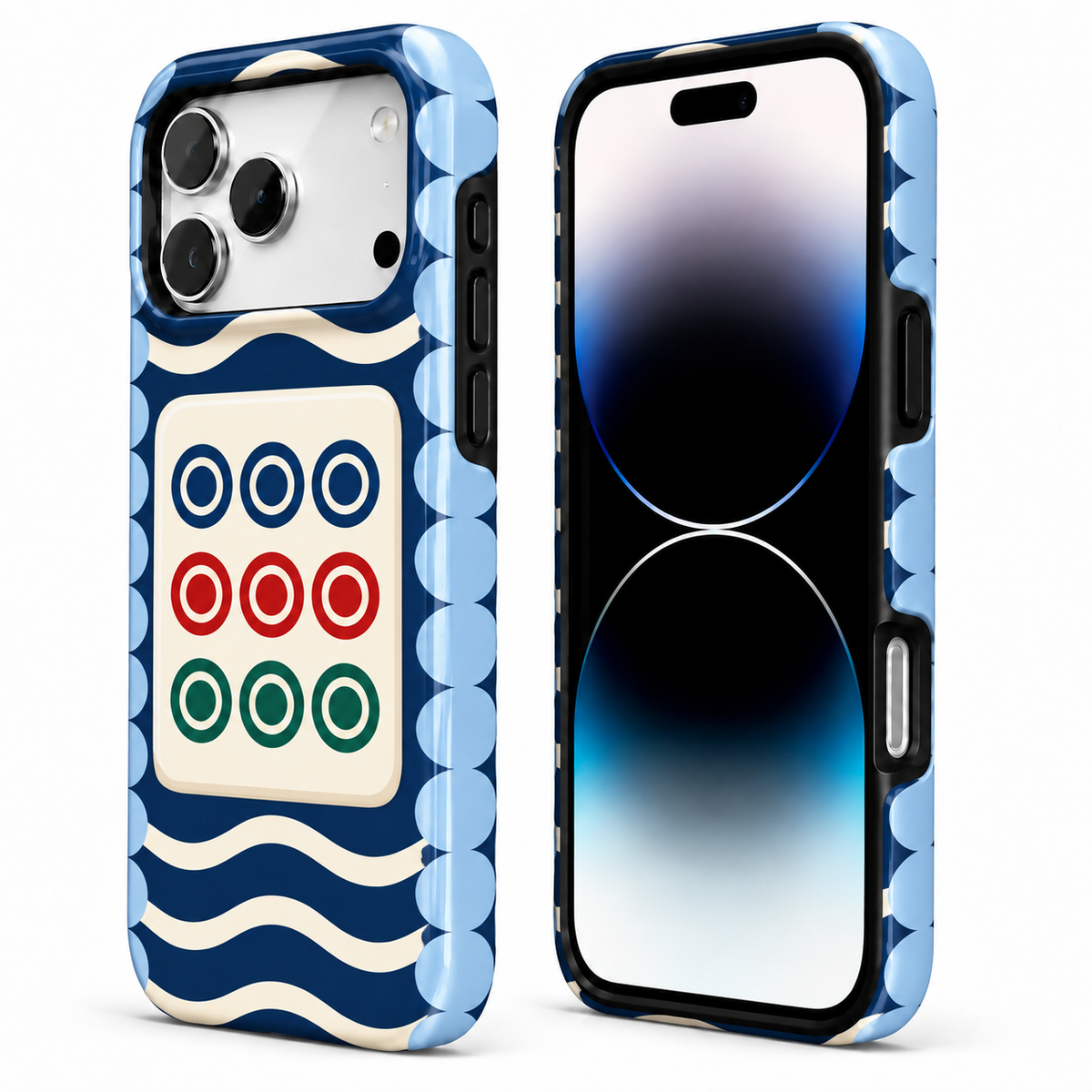 Ocean Nine | Navy Mahjong Phone Case — view 2