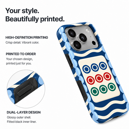 Ocean Nine | Navy Mahjong Phone Case — view 8